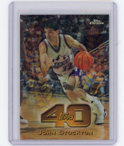 John Stockton 1998 Topps Chrome 40th Anniversary Refractor #T40-25