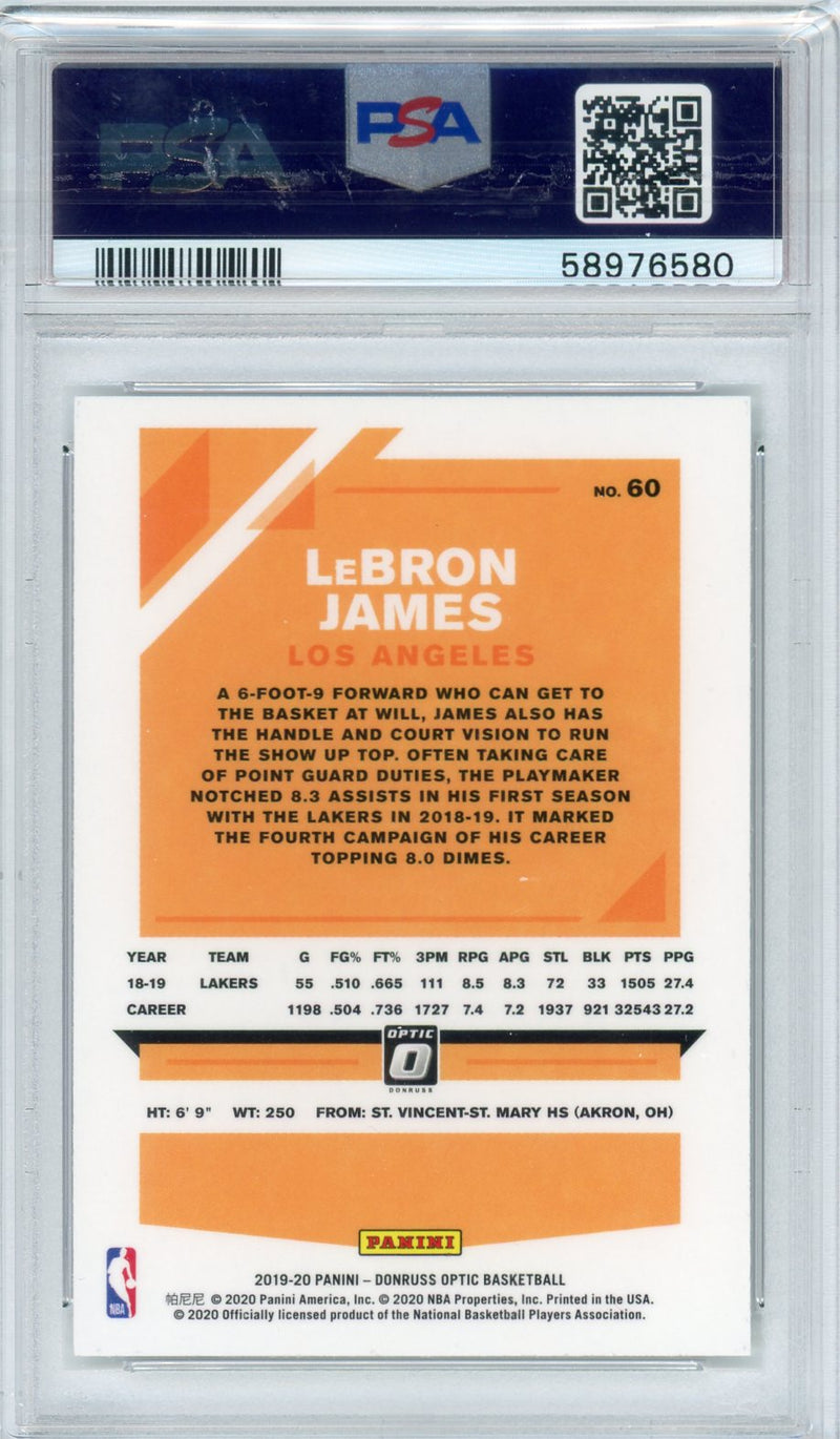 Lebron James 2019 Panini Donruss Optic 