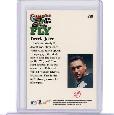 Derek Jeter 1999 Fleer SkyBx Metal Universe Caught on the Fly #238