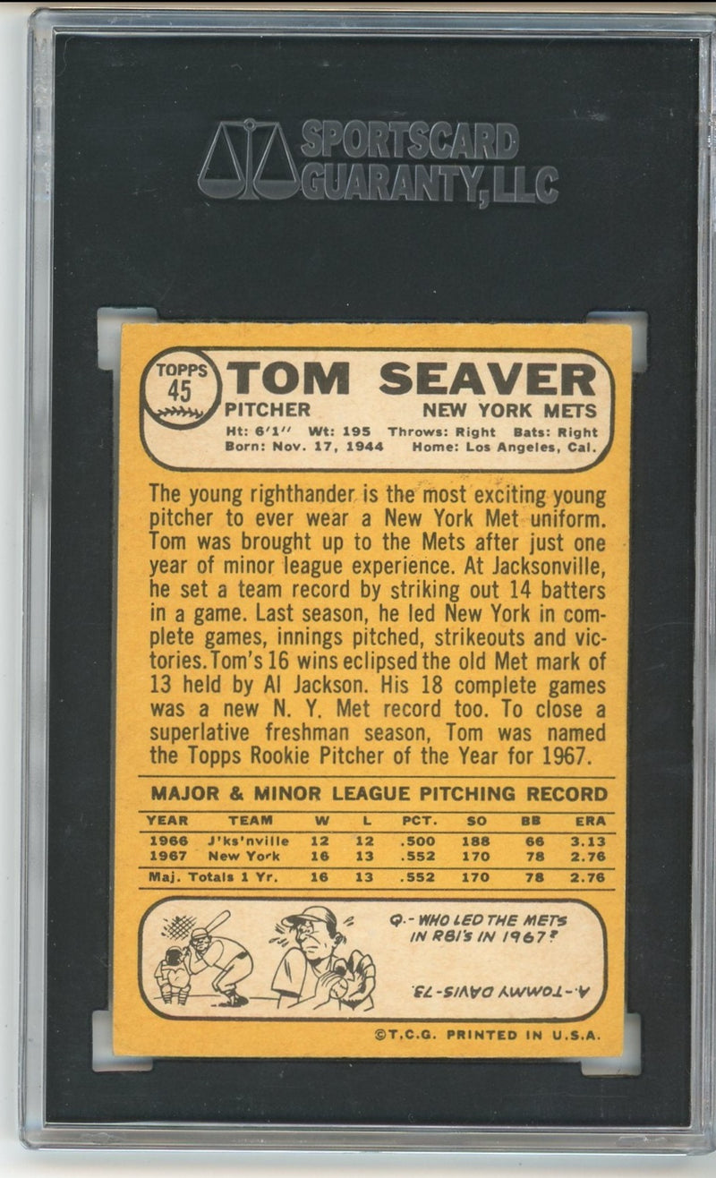 Tom Seaver 1968 Topps SGC 4.5