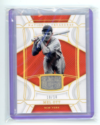 Mel Ott 2022 Panini National Treasures Holo Gold #'d 10/10