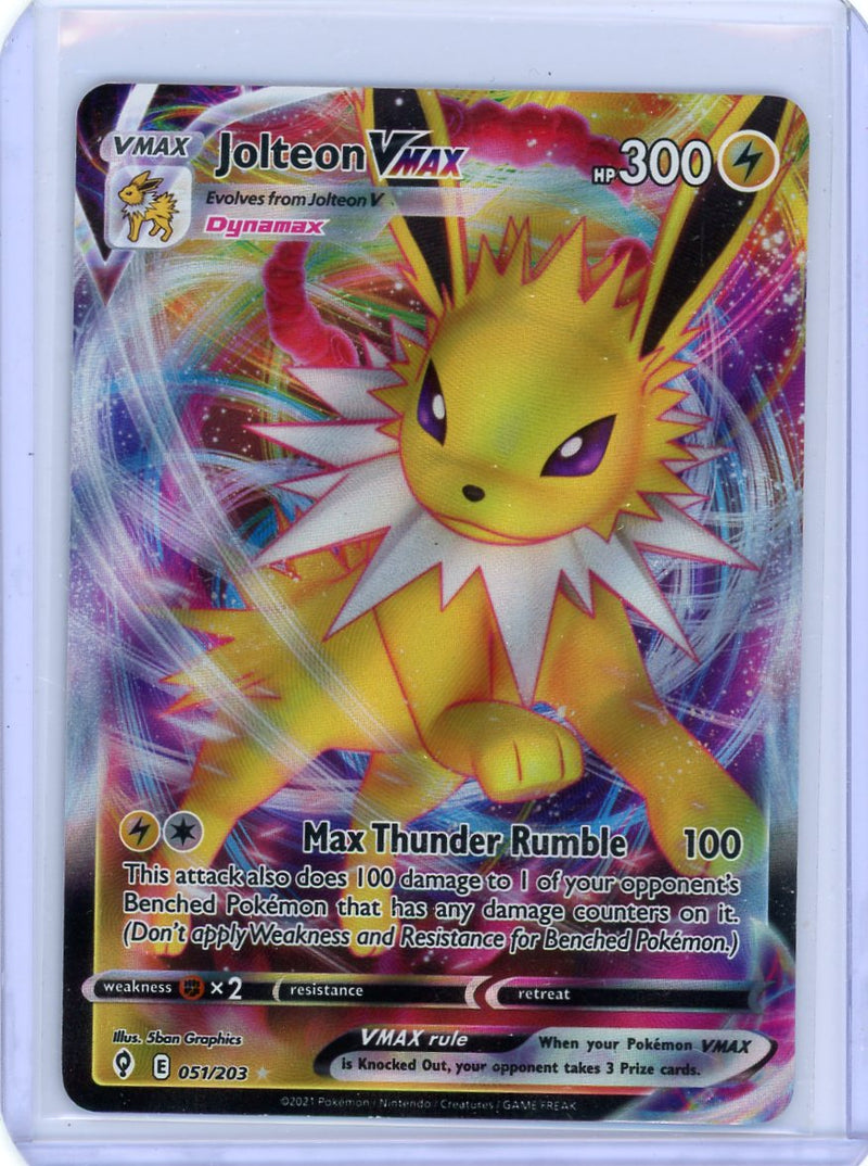 Jolteon VMAX 2021 Pokémon Evolving Skies rare holo 051/203