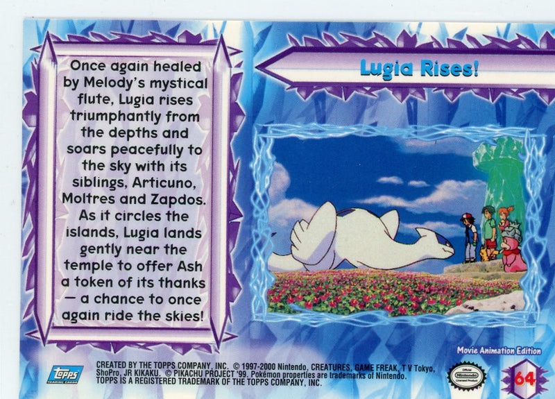 Lugia Rises! Holo Blue Logo Pokémon The Movie 2000