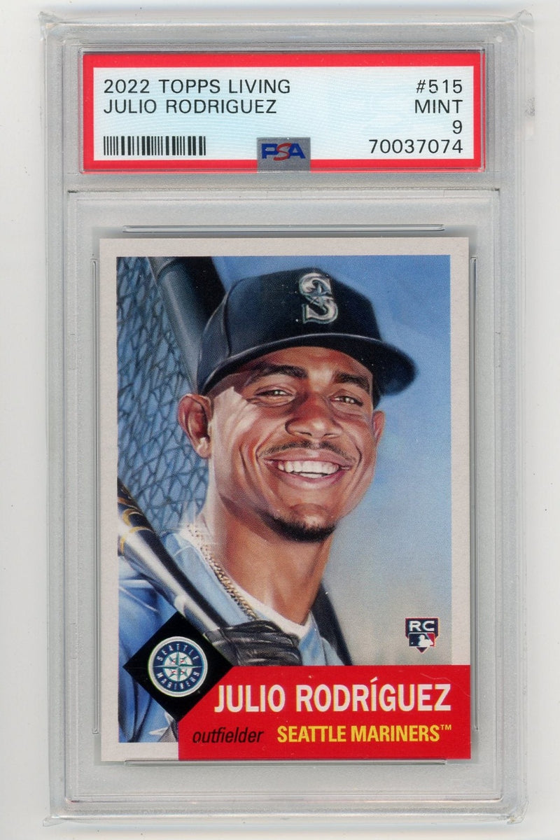 Julio Rodriguez Topps Living Set PSA 9 rookie card