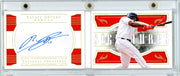 Rafael Devers 2018 Panini National Treasures NT Signature Booklet Gold #'d 05/10