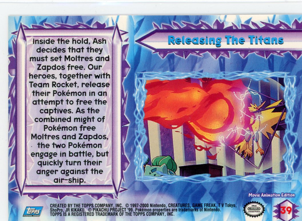 Releasing The Titans Holo Blue Logo Pokémon The Movie 2000