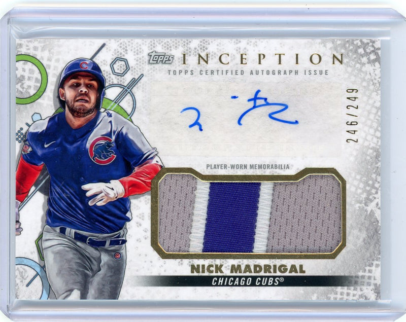Nick Madrigal 2022 Topps Inception Patch Auto /249