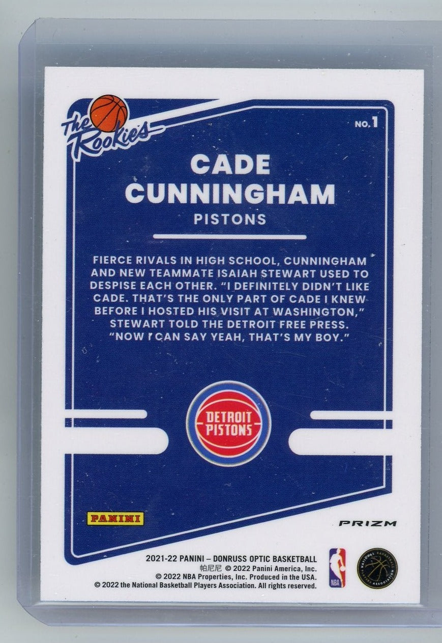 Cade Cunningham 2022 Panini Donruss Optic Fast Break Prizm "The Rookies" #1