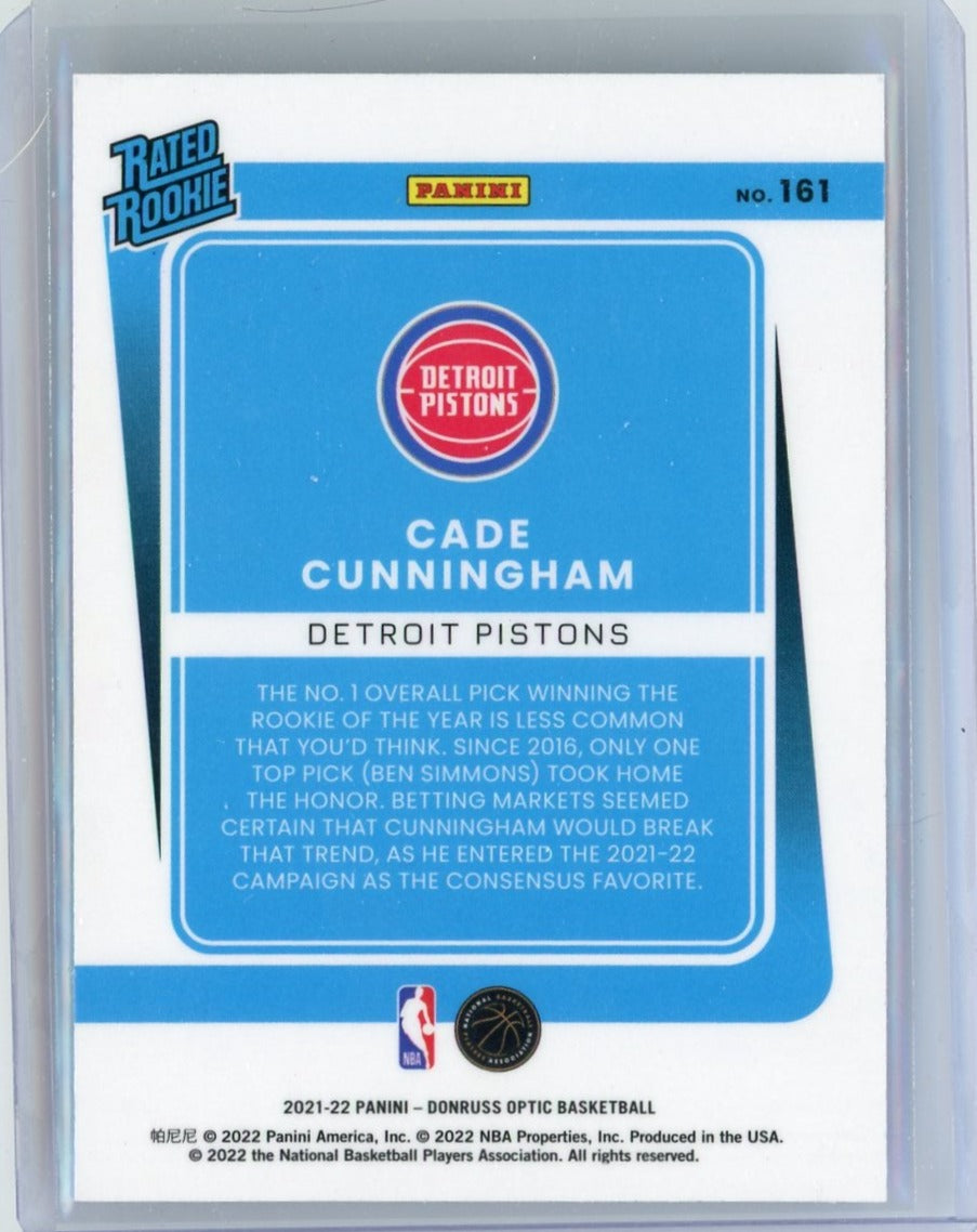 Cade Cunningham 2022 Panini Donruss Optic Rated Rookie #161