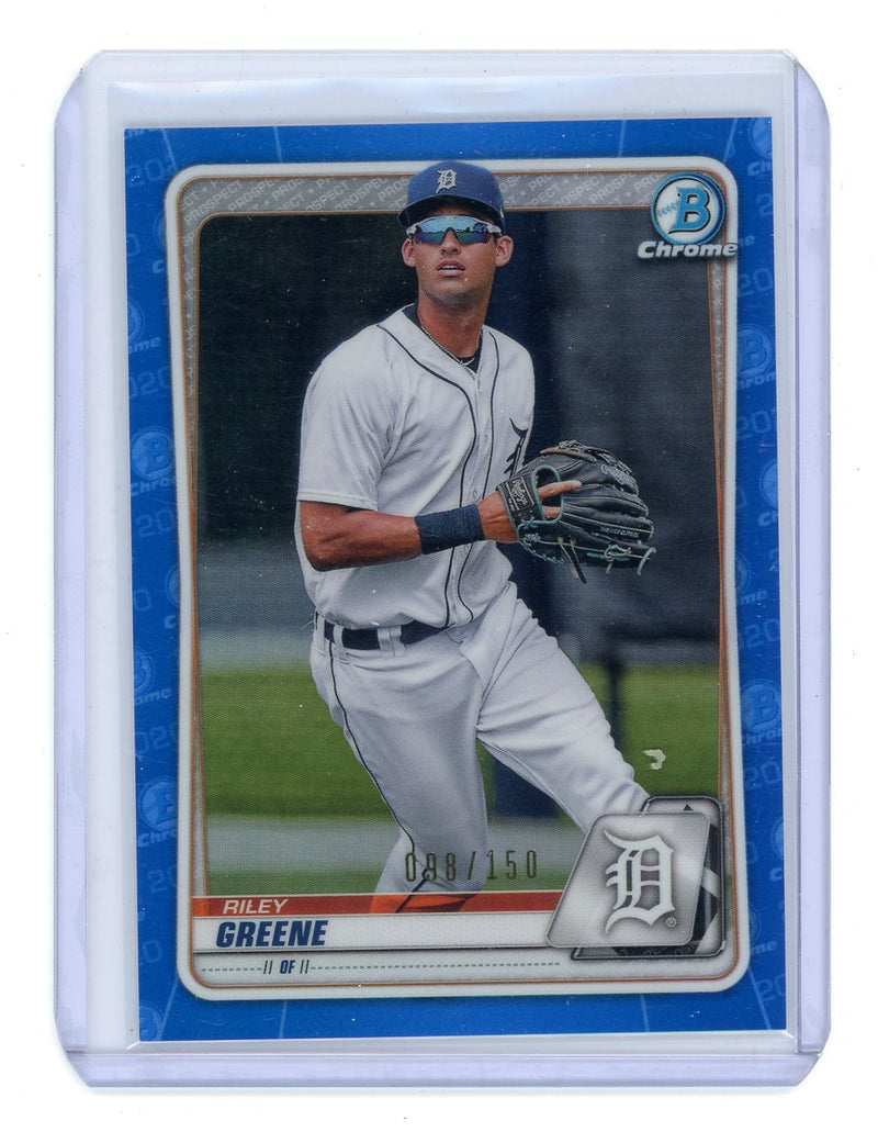 Riley Greene 2020 Topps Bowman Draft Chrome blue refractor 