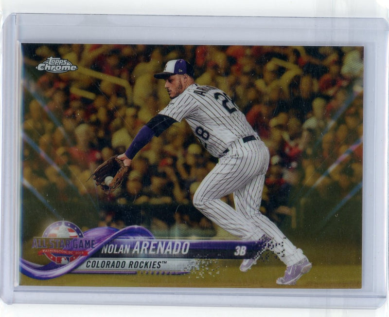 Nolan Arenado 2018 Topps Chrome Update Gold Refractor 