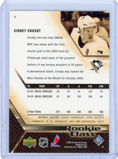 Sidney Crosby 2006 Upper Deck Rookie Class #1