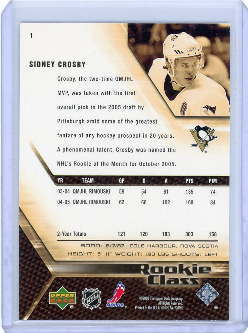 Sidney Crosby 2006 Upper Deck Rookie Class 