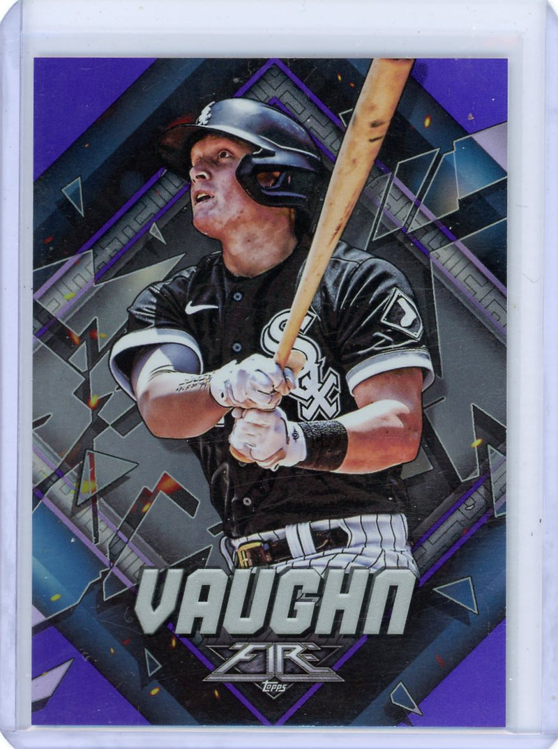 Andrew Vaughn 2022 Topps Fire Purple foil rookie card 