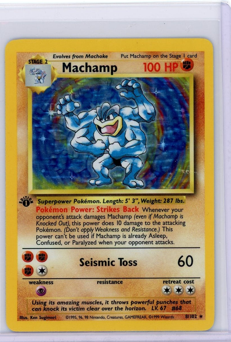 Machamp 1999 Pokémon 1st Edition Holo 8/102