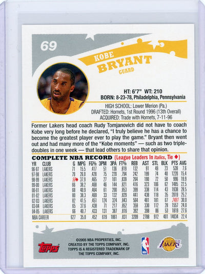 Kobe Bryant 2005 Topps #69