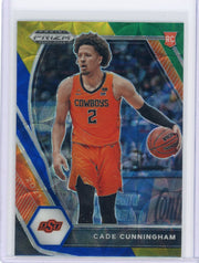 Cade Cunningham 2022 Panini Prizm Draft Picks Choice Image Variation #1 Y/G/B Prizm rookie card