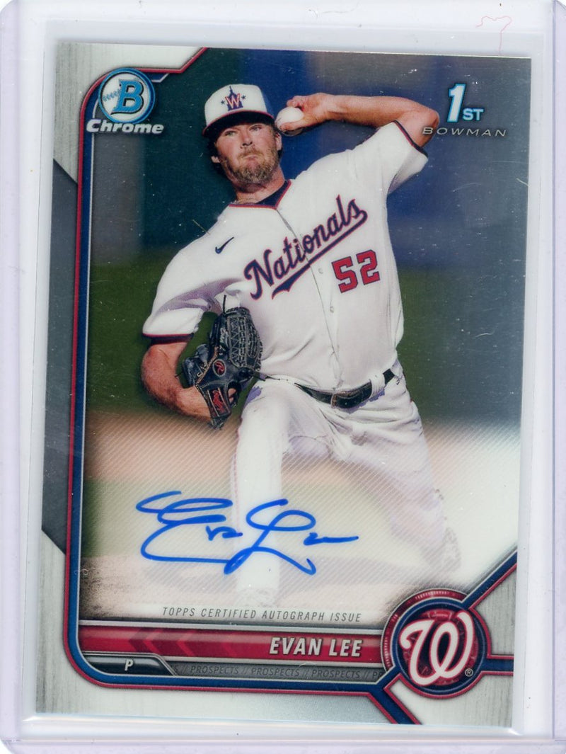 Evan Lee 2022 1st Bowman Chrome autograph