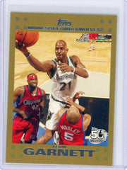 Kevin Garnett 2007 Topps gold #'d 1147/2007