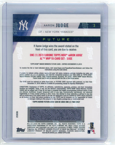 Aaron Judge 2019 Topps NOW "Future" #3