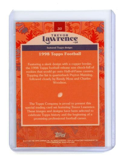 Trevor Lawrence 2021 Topps 1998 Football orange #'d 32/99