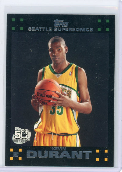 Kevin Durant 2007 Topps rookie card black border #112