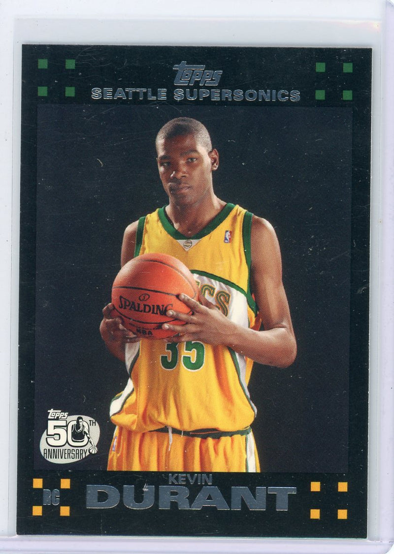 Kevin Durant 2007 Topps rookie card black border 