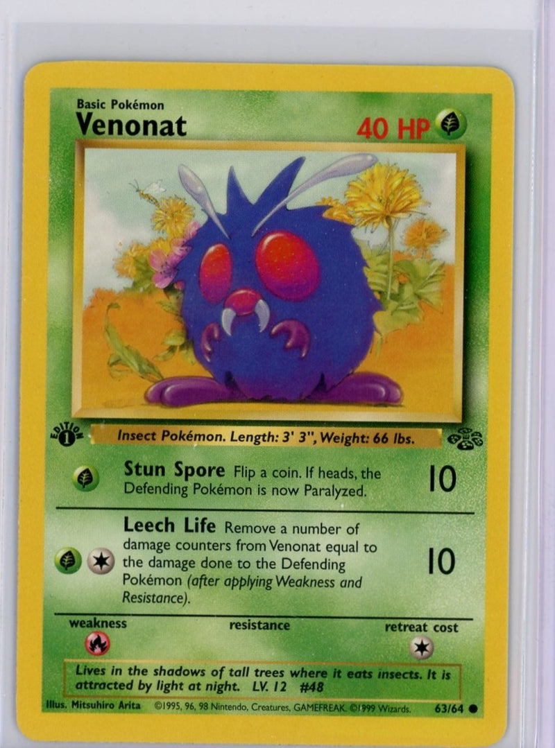 Venonat 1st Edition 1999 Pokémon 63/64