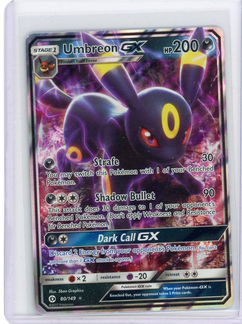 Umbreon GX 2017 Pokémon rare holo 80/149