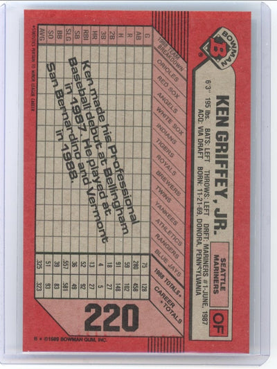 Ken Griffey Jr. 1989 Bowman Rookie #220