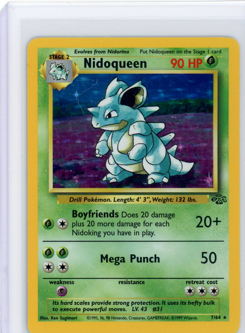 Nidoqueen 1999 Pokémon Jungle rare holo 7/64