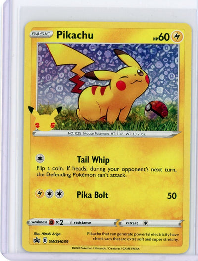 Pikachu 2020 Pokémon Black Star Promo holo SWSH039