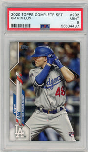 Gavin Lux 2020 Topps Complete Set PSA 9 rookie card