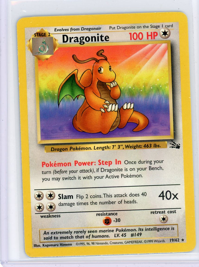 Dragonite 1999 Pokémon Fossil 19/62