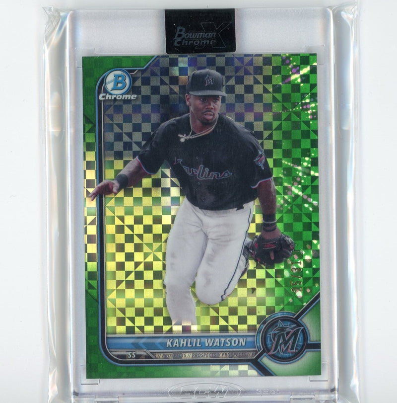 Khalil Watson 2022 Bowman Chrome X Green X-Fractor 