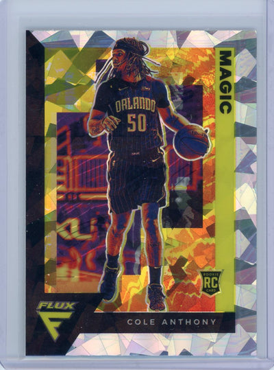 Cole Anthony 2020-21 Panini Flux Fanatics Exclusive Cracked Ice Prizm rookie card