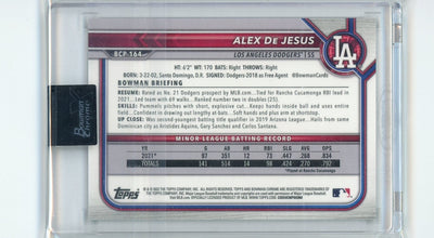 Alex De Jesus 2022 1st Bowman Chrome X Green X-Fractor #'d 25/31