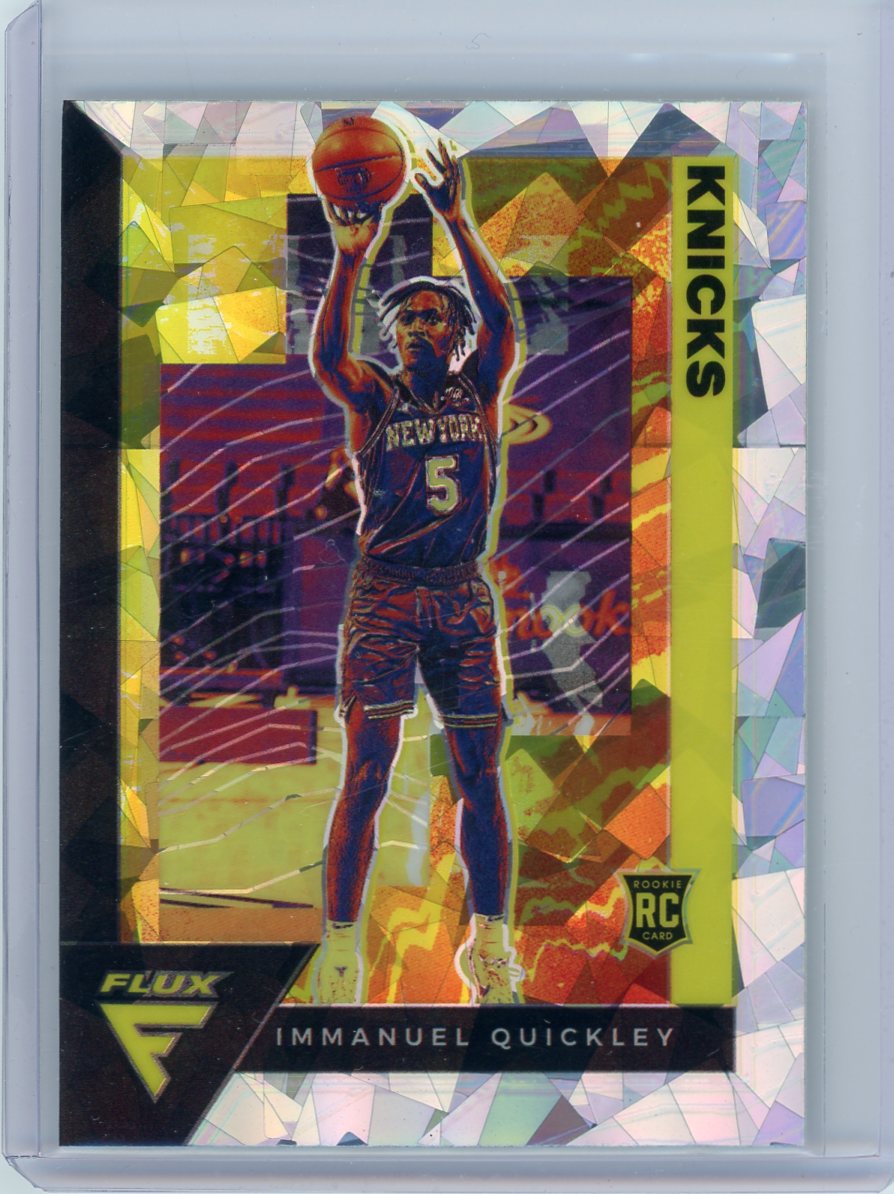 Immanuel Quickley 2020-21 Panini Flux Fanatics Cracked Ice Prizm rookie card