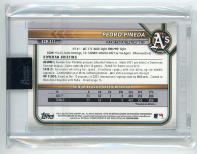 Pedro Pineda 2022 Bowman Chrome X Green X-Fractor #'d 29/31