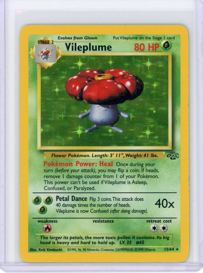 Vileplume 1999 Pokémon Jungle rare holo 15/64