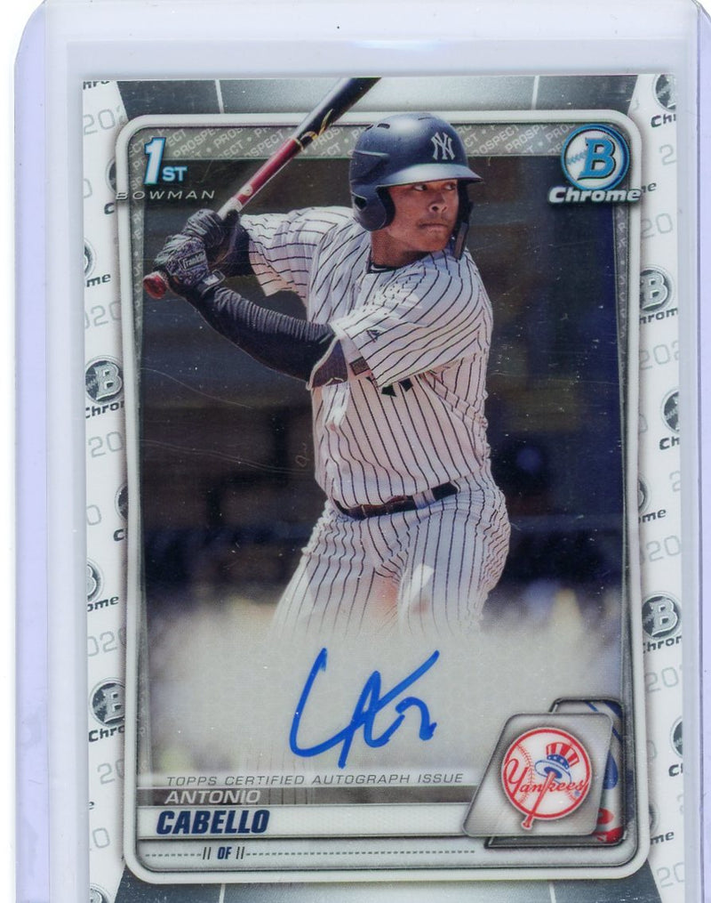 Antonio Cabello 2020 1st Bowman Chrome autograph