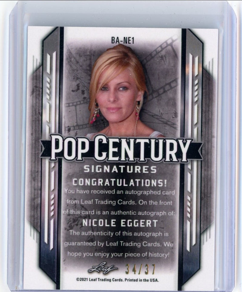 Nicole Eggert 2021 Leaf Pop Century signatures 