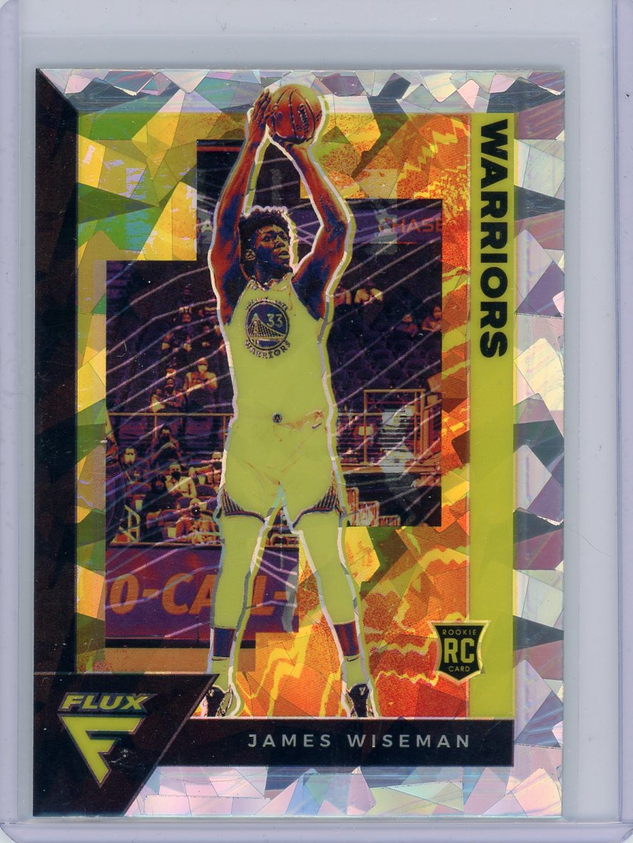 James Wiseman 2020-21 Panini Flux Fanatics Cracked Ice Prizm rookie card