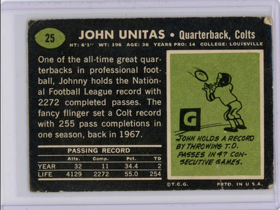 Johnny Unitas 1969 Topps #25