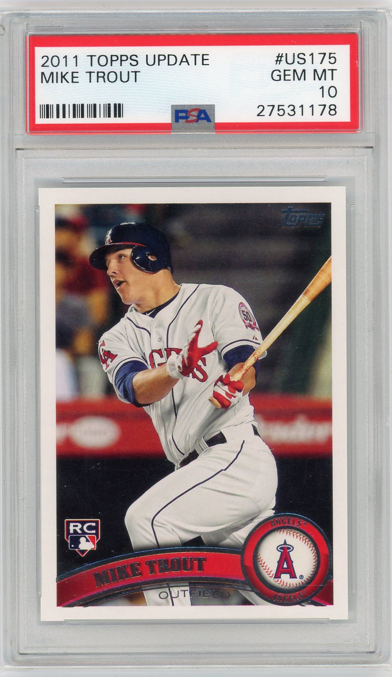 Mike Trout 2011 Topps Update Rookie PSA 10