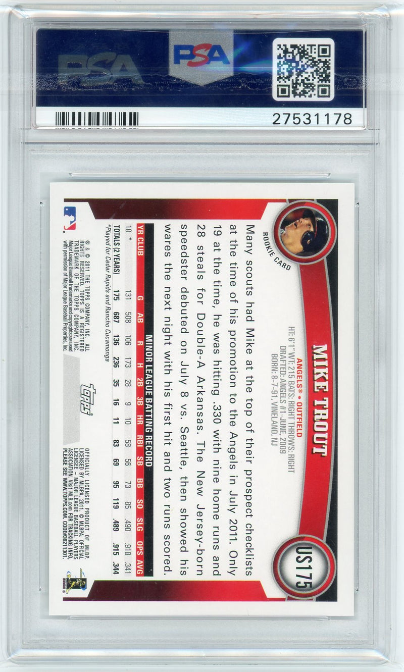 Mike Trout 2011 Topps Update Rookie PSA 10