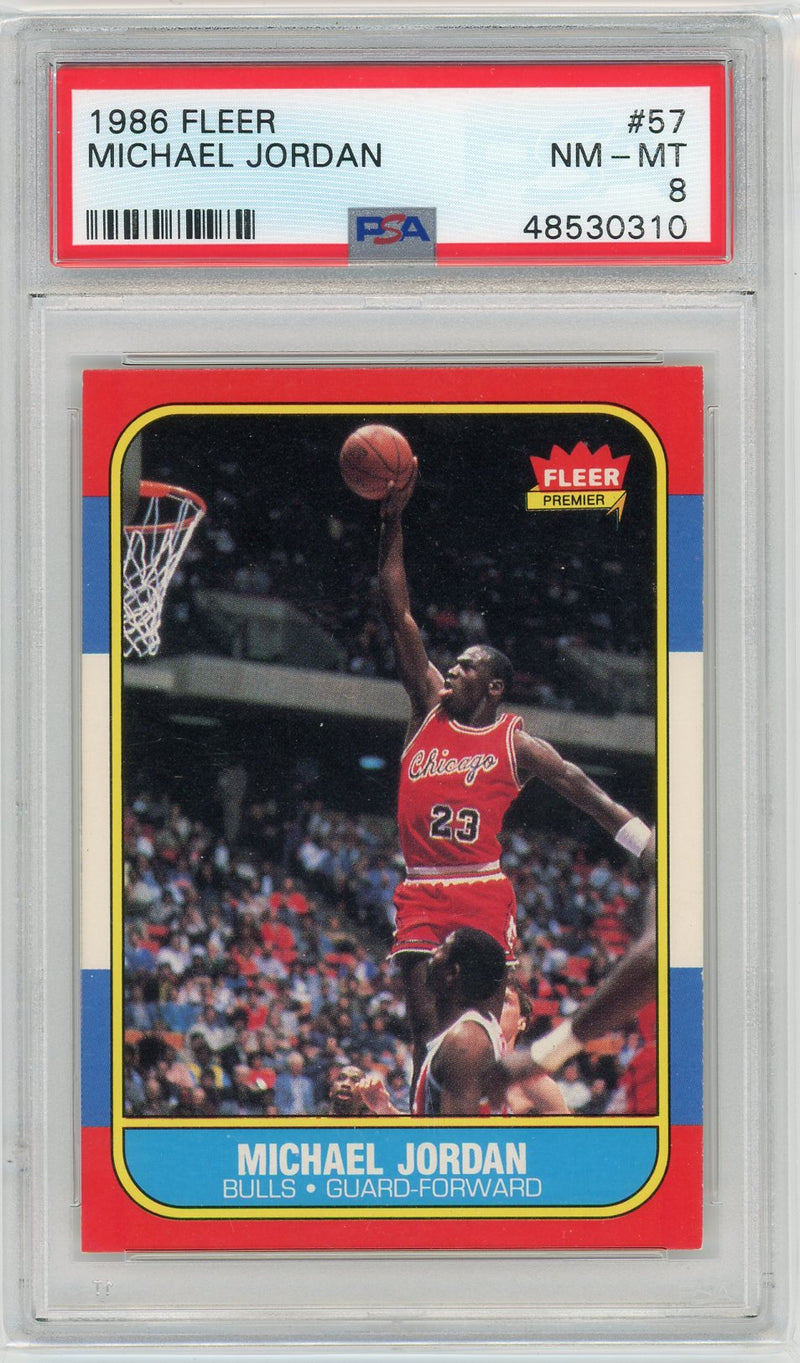 Michael Jordan 1986 Fleer Rookie PSA 8