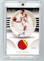 Trae Young 2020-21 Panini Noir Dish Night Game Used 13/25 #DNM-TRY