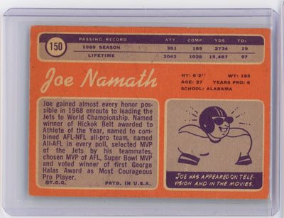 Joe Namath 1970 Topps #150