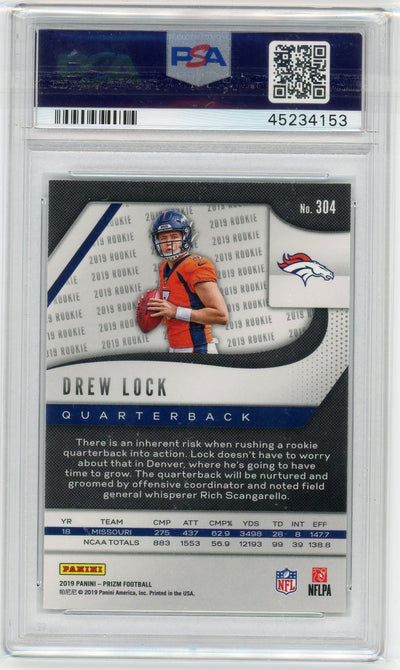 Drew Lock 2019 Panini Prizm Rookie PSA 10